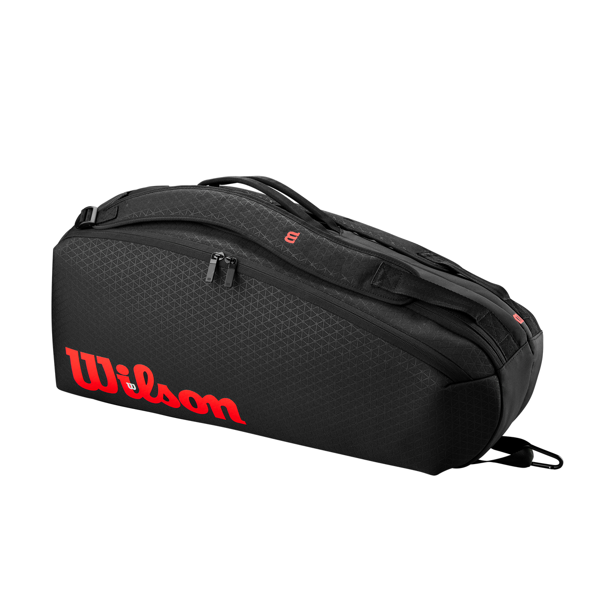 Wilson Clash V3 Super Tour 6 Pack Tennis Racket Bag, Black/Infrared - main view