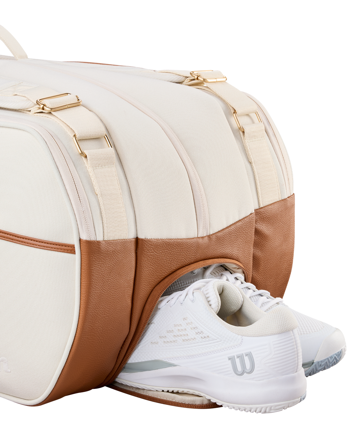 Wilson RF Lawn Collection Tournament Tennis Racket Bag, Holds 15 Rackets, Cream - alternate view 5