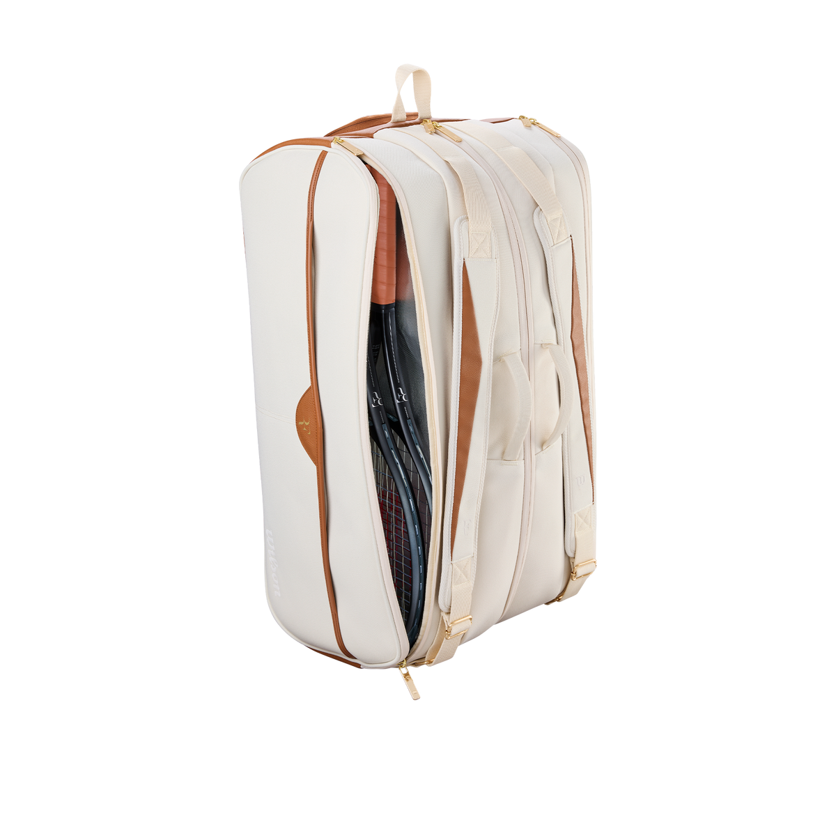 Wilson RF Lawn Collection Tournament Tennis Racket Bag, Holds 15 Rackets, Cream - alternate view 2