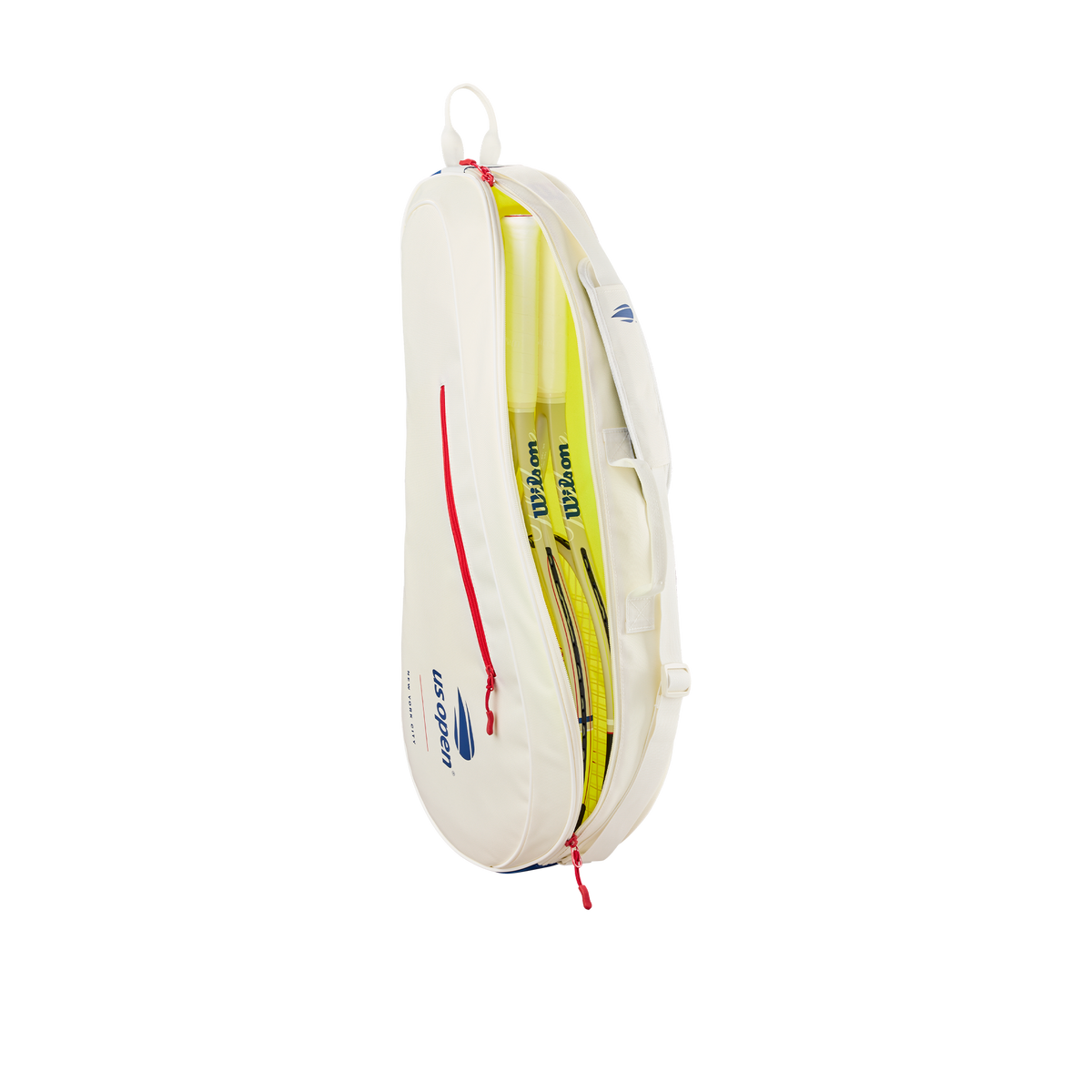 Wilson US Open 2026 Team Tennis Racket Bag, Holds 3 Rackets, White - alternate view 2