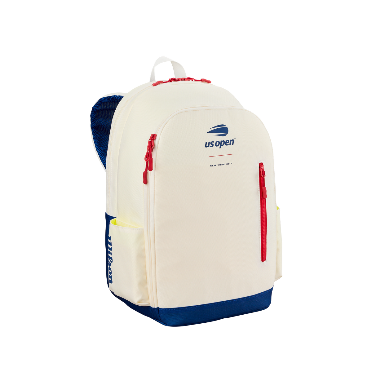 Wilson US Open 2026 Team Tennis Backpack, Holds 2 Rackets, White - main view