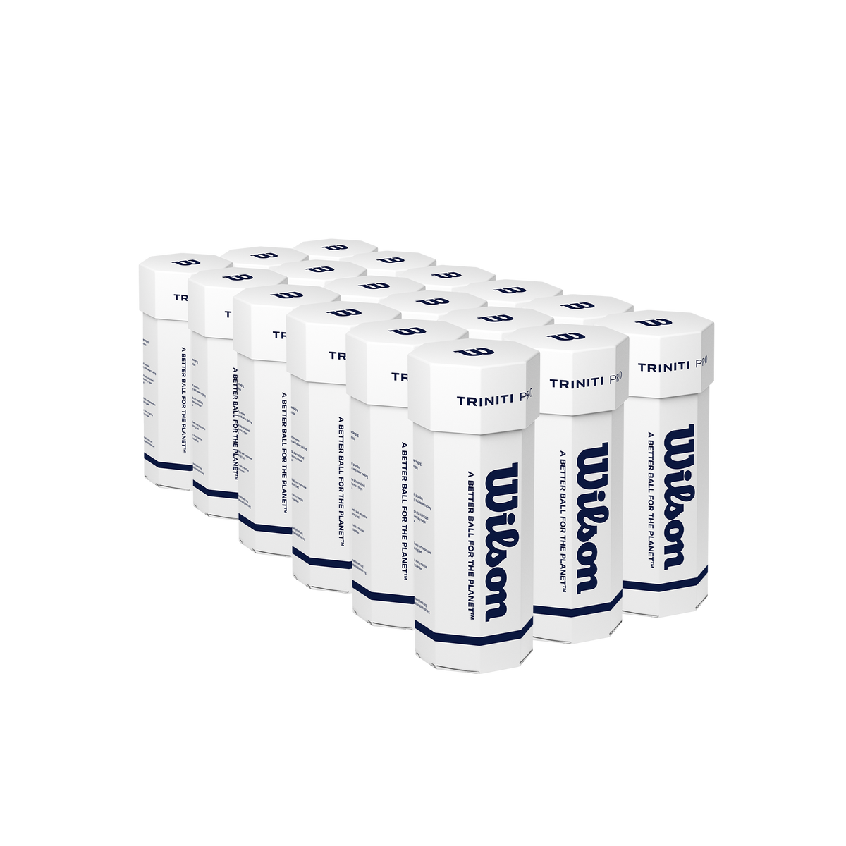 Wilson Triniti Pro Tennis Balls, Case of 24 Sleeves, 72 Balls in Yellow - main view