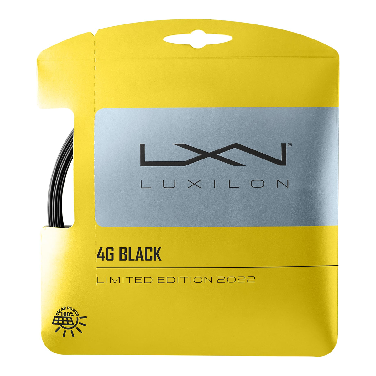 Luxilon 4G Black 125 Tennis String Set, 16L Gauge 1.25mm - main view