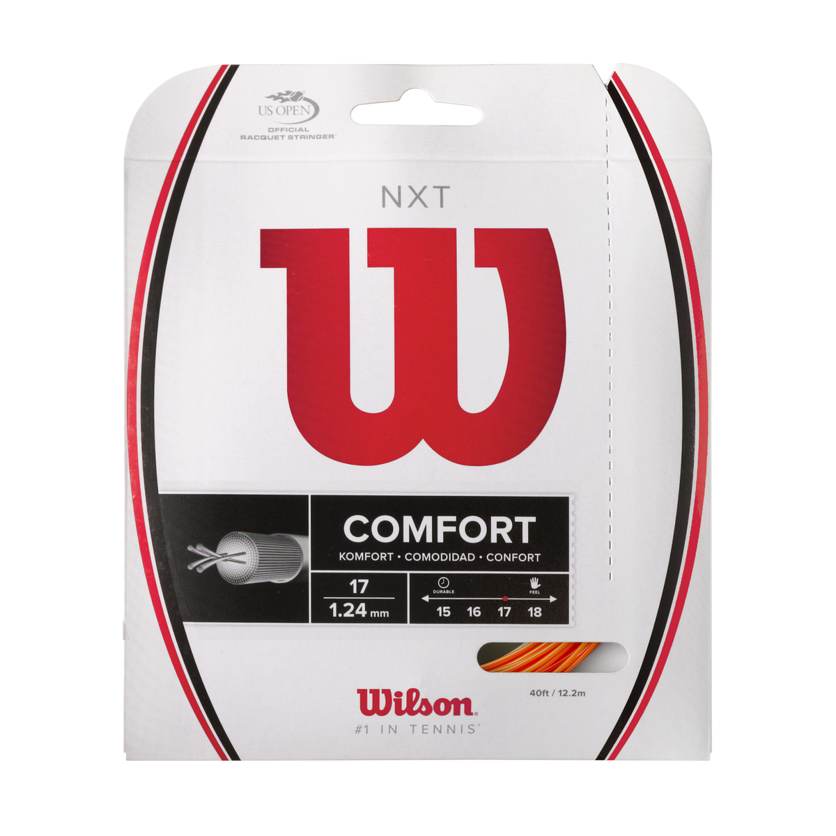 Wilson NXT 17 Tennis String Set, Neon Orange - main view