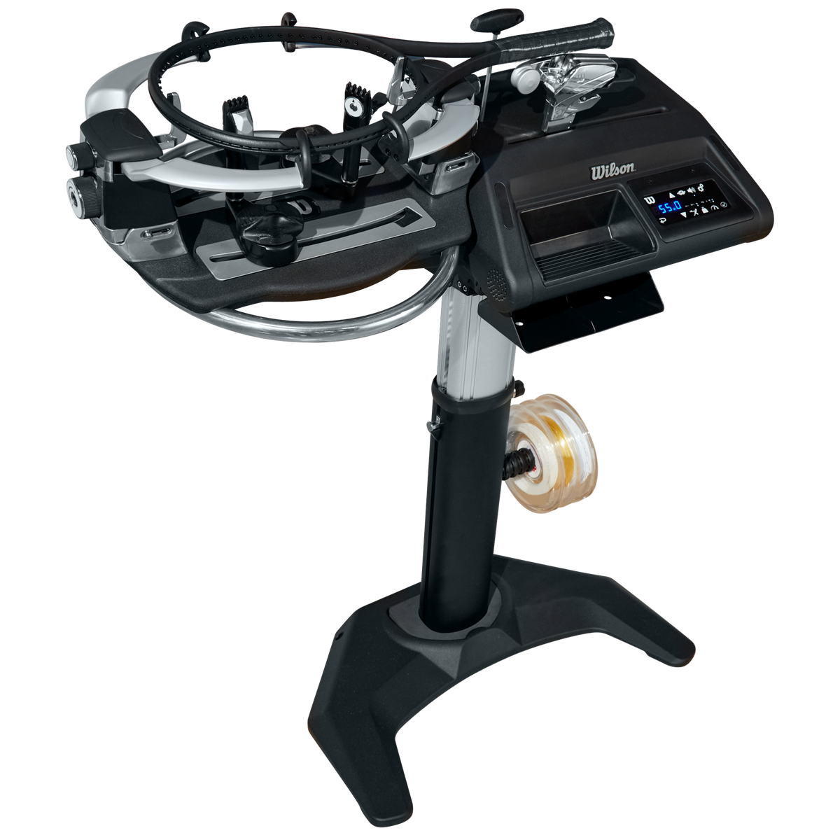 Wilson Baiardo L Tennis Racket Stringing Machine, Black/Silver - main view