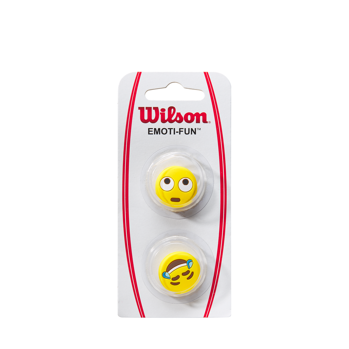 Wilson Emoti-Fun Eye Roll/Crying Laughing Tennis Dampeners, 2 Pack in Yellow/Black/White - main view
