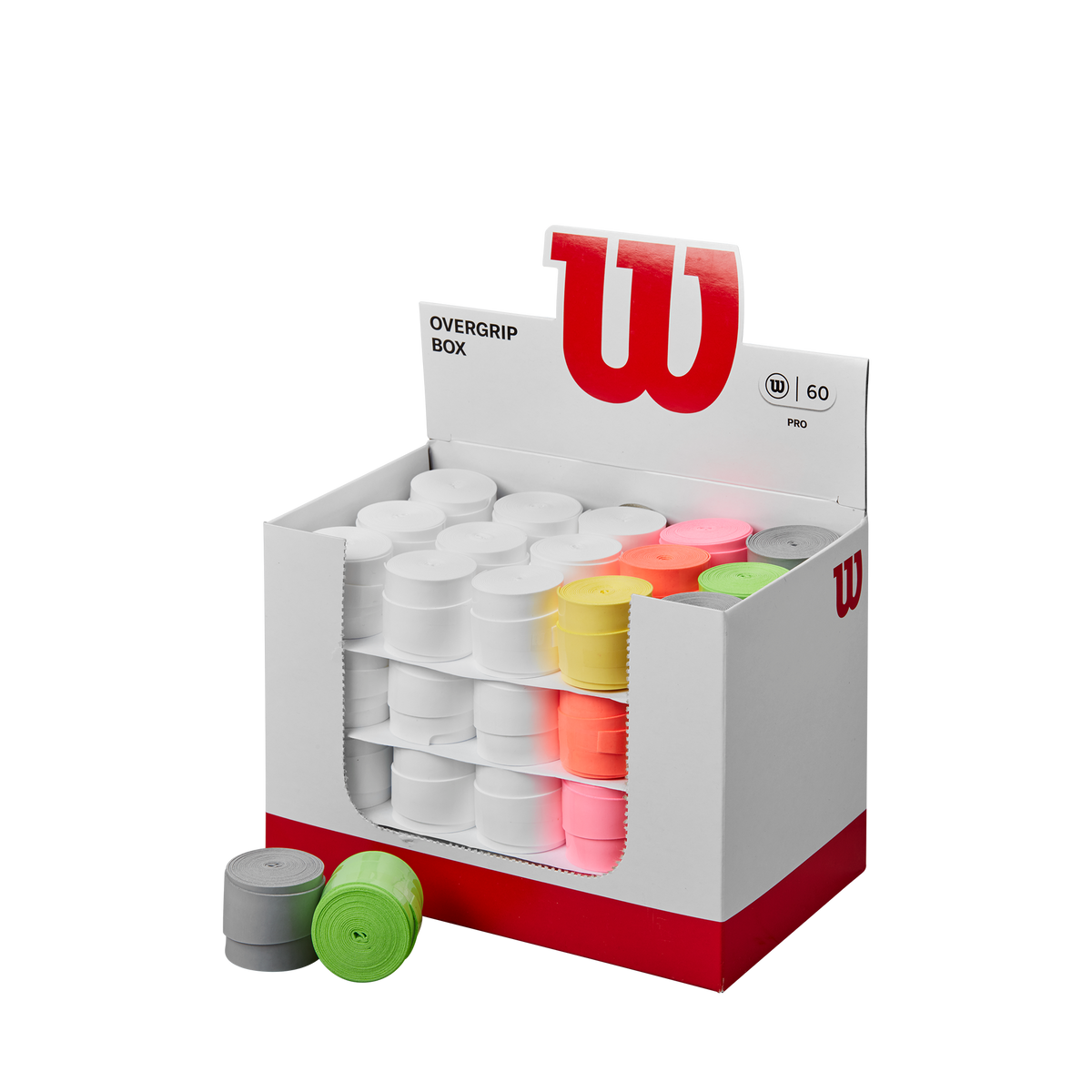 Wilson Pro Overgrip Tennis Overgrips, Box of 60, Assorted Colors - main view