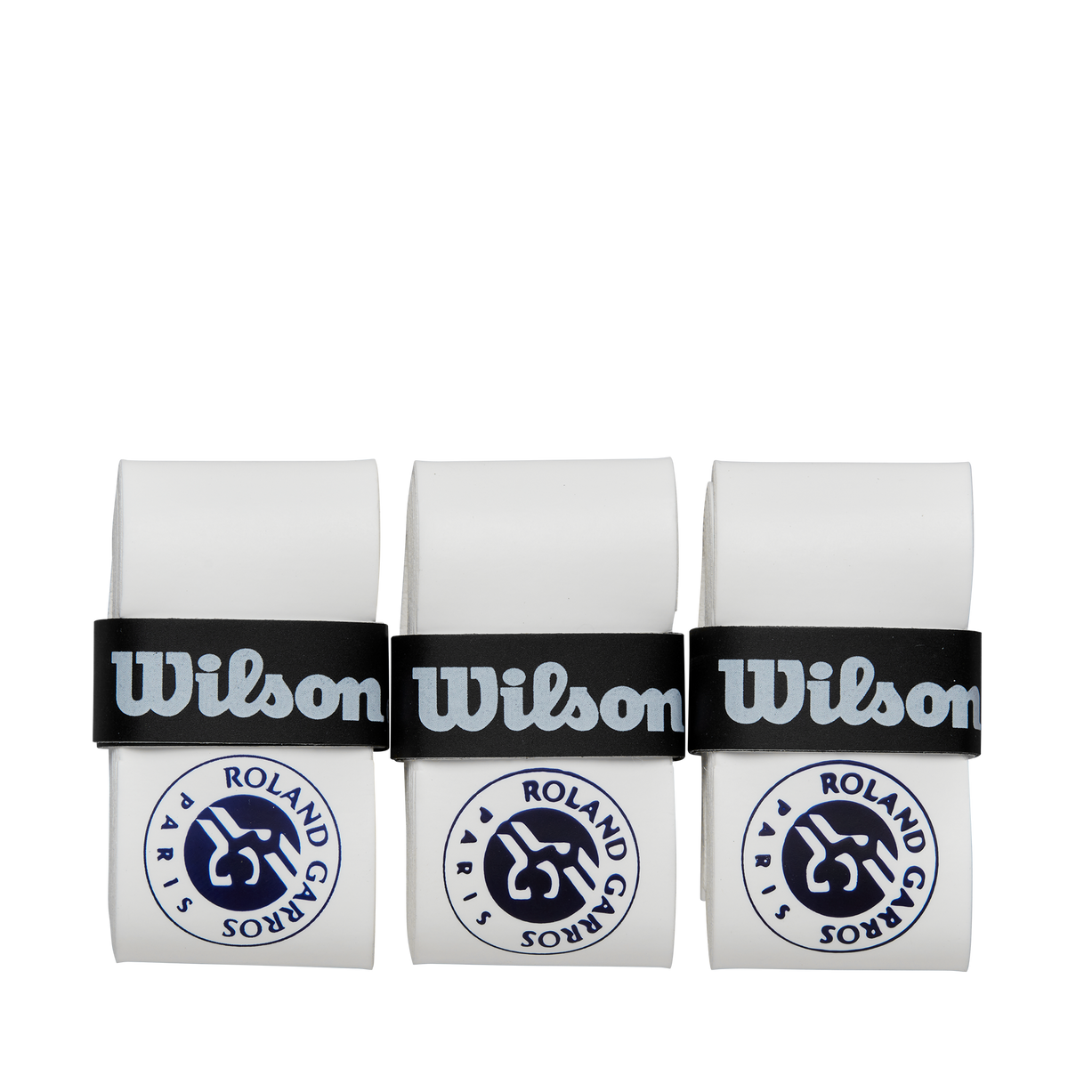 Wilson Roland-Garros Tennis Overgrip 3 Pack, White/Blue - alternate view 2