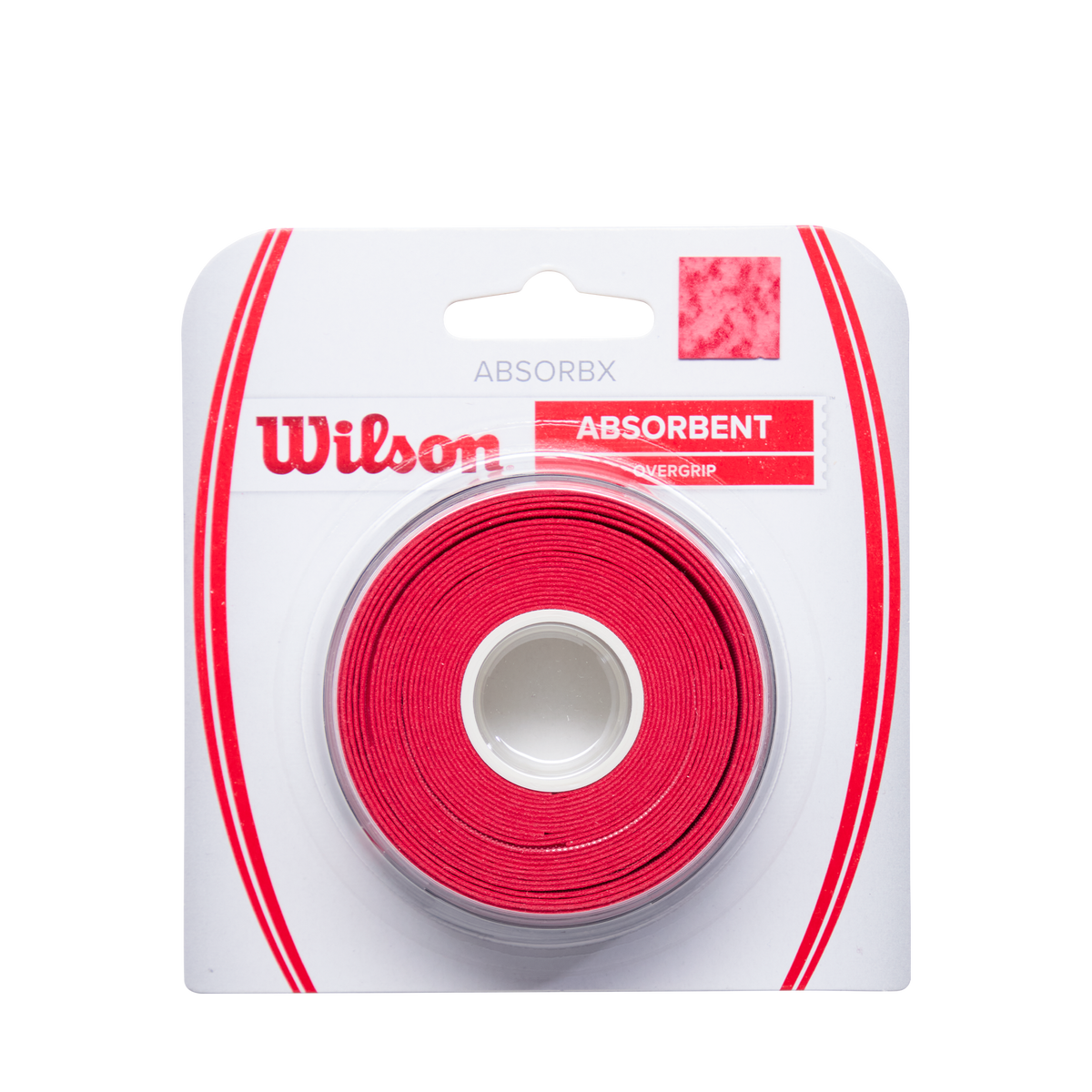 Wilson AbsorbX Tennis Overgrip 3 Pack, Red - main view