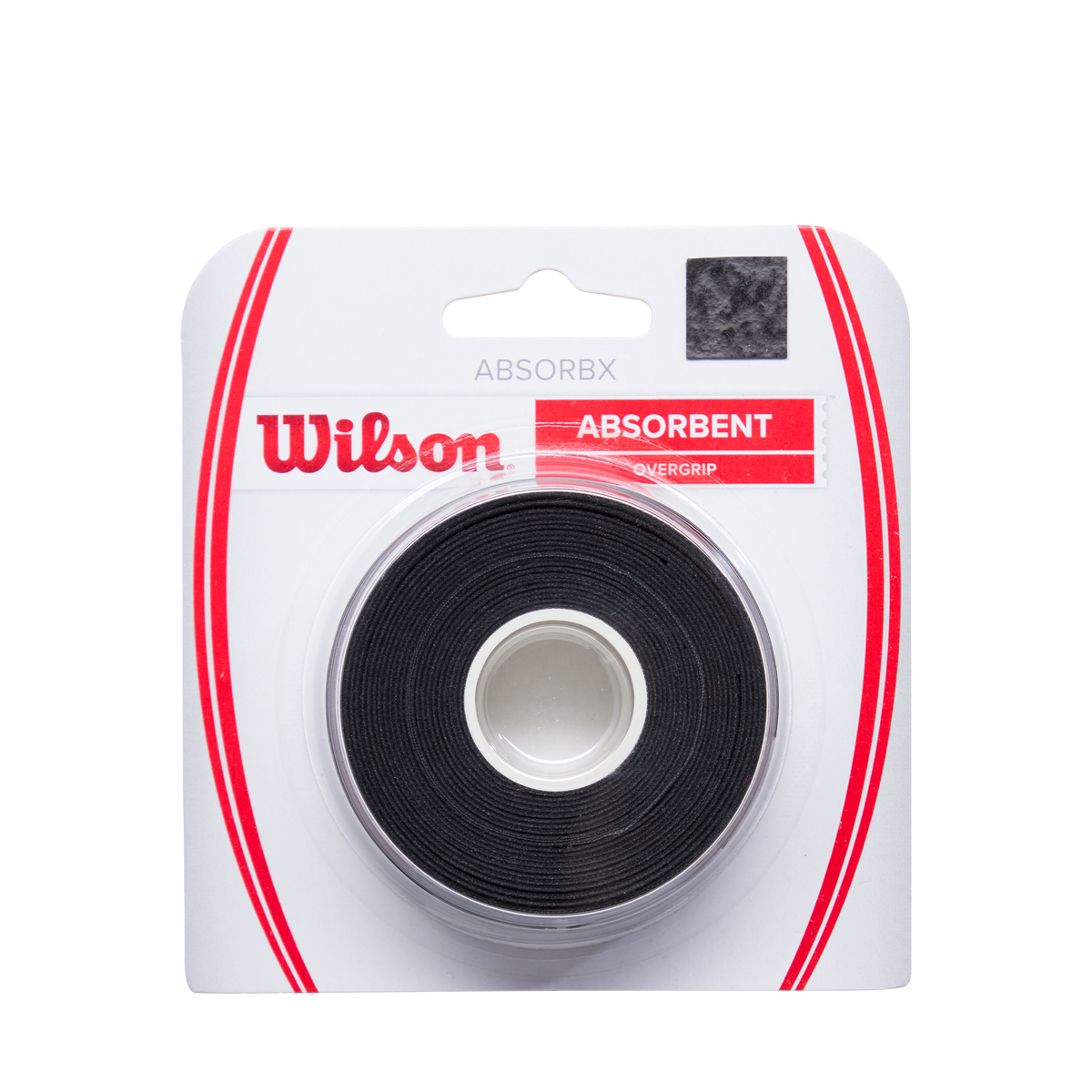 Wilson AbsorbX Tennis Overgrip 3 Pack, Black - main view