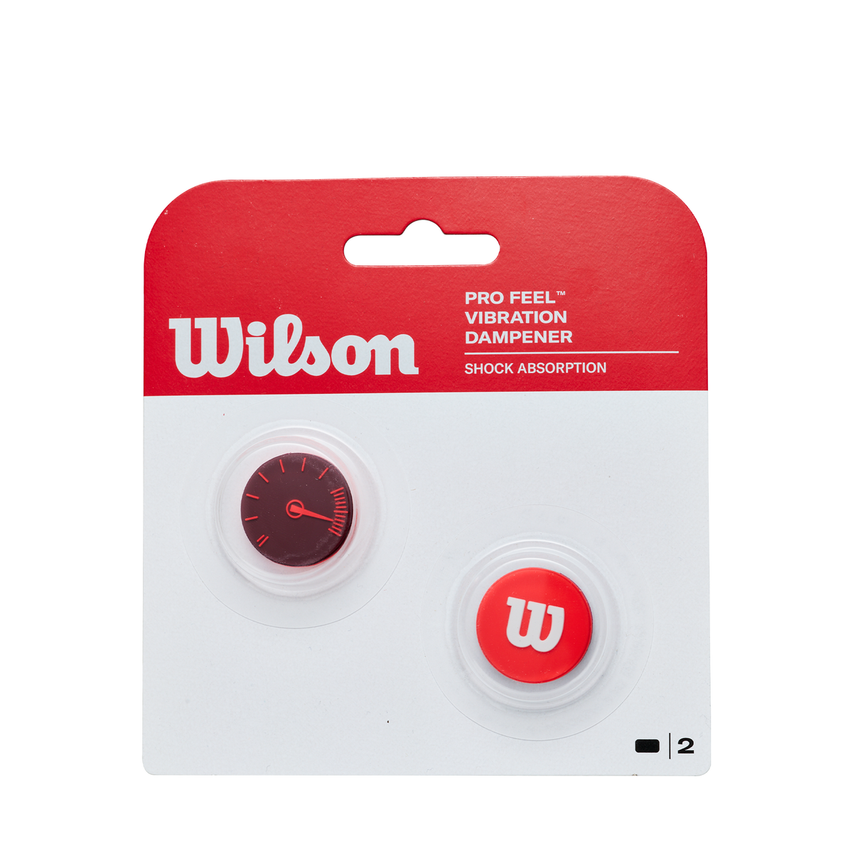 Wilson Defyer Pro Feel Tennis Dampener, 2 Pack in Red - main view