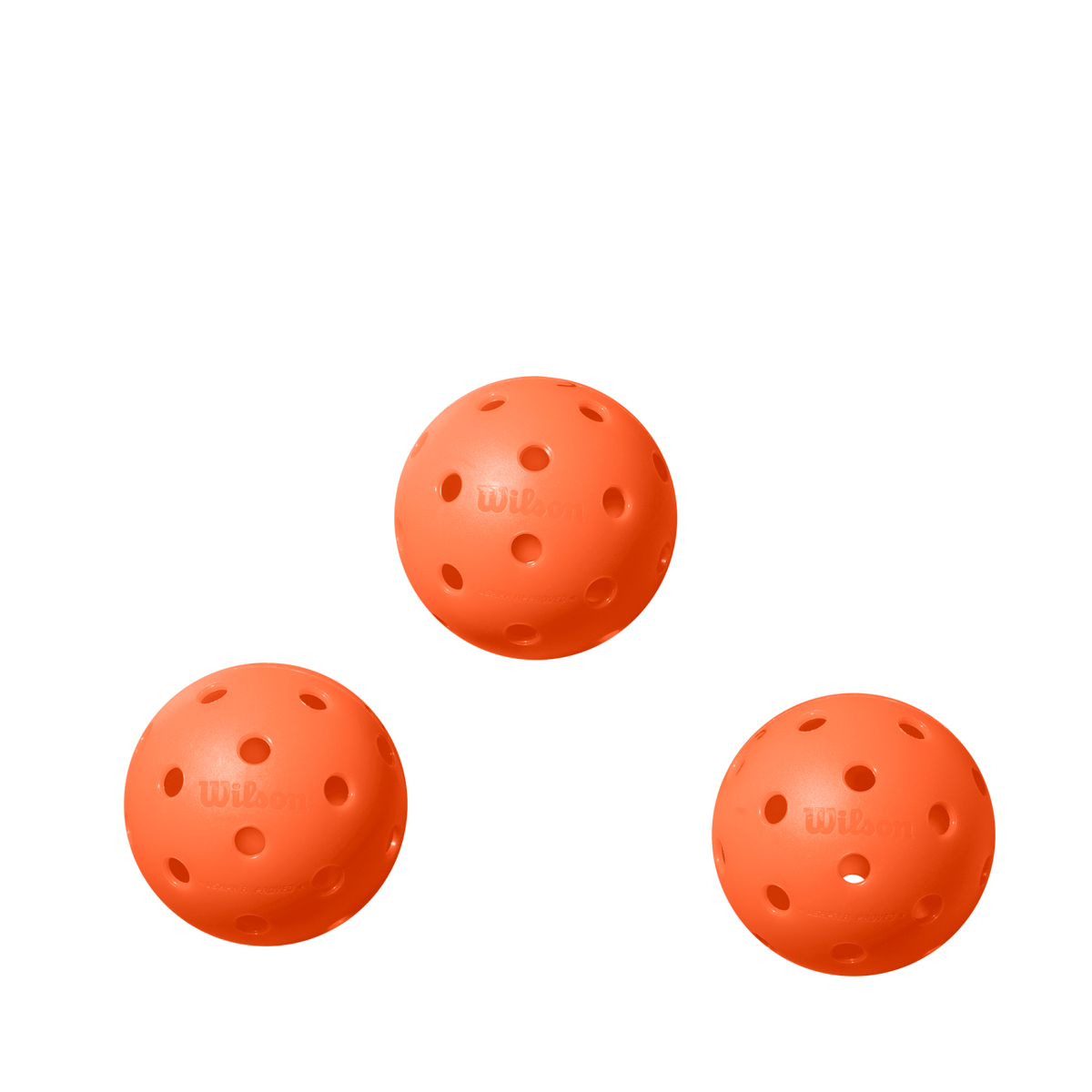 Wilson TRU 32 Indoor Pickleballs, 3 Pack, Orange - alternate view 2