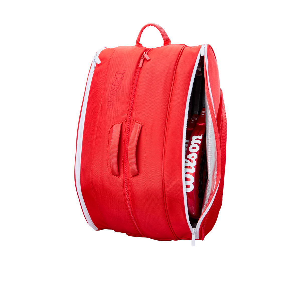 Wilson Tour Padel Bag, Holds 6 Rackets, Red/White - alternate view 4