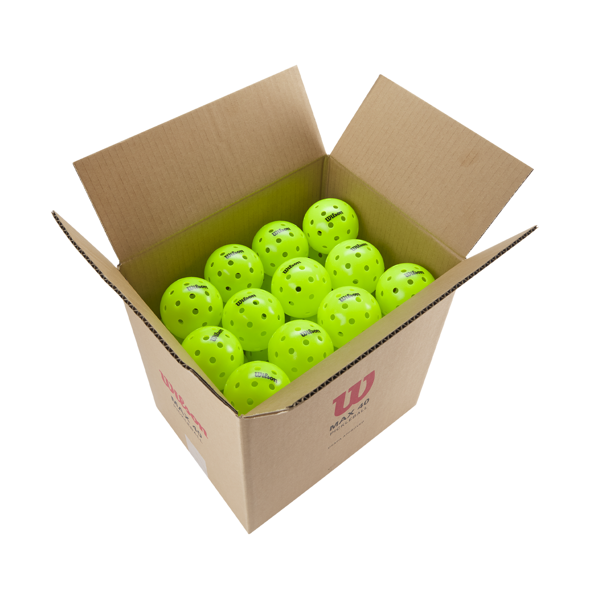 Wilson Max 40 Outdoor Pickleballs, 48 Ball Case, Neon Green - alternate view 4