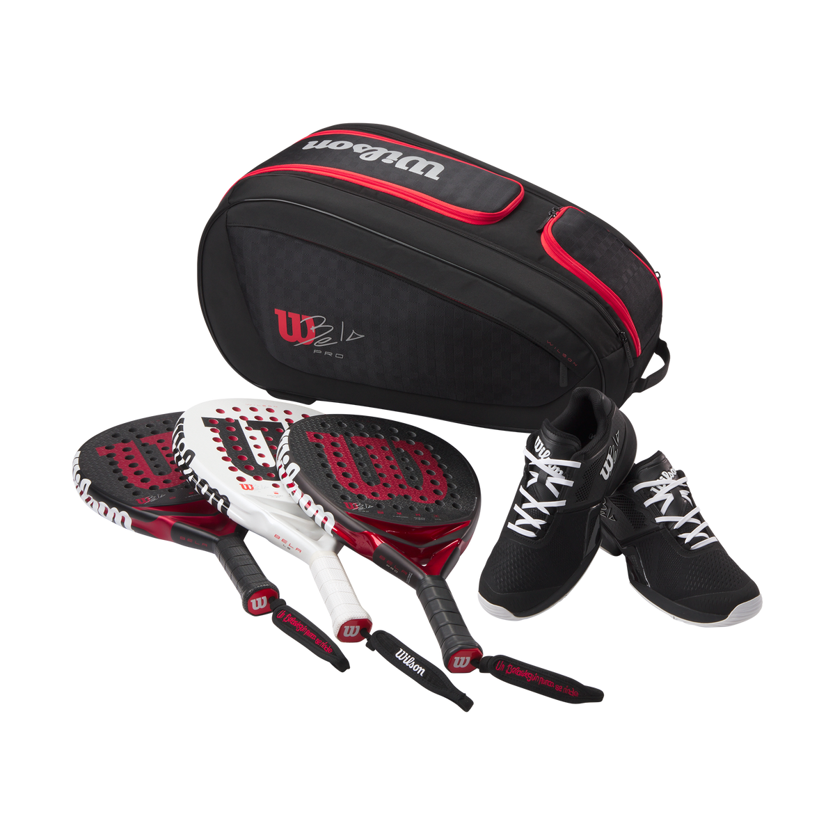 Wilson Bela Super Tour Padel Racket Bag, Black/Red - alternate view 3