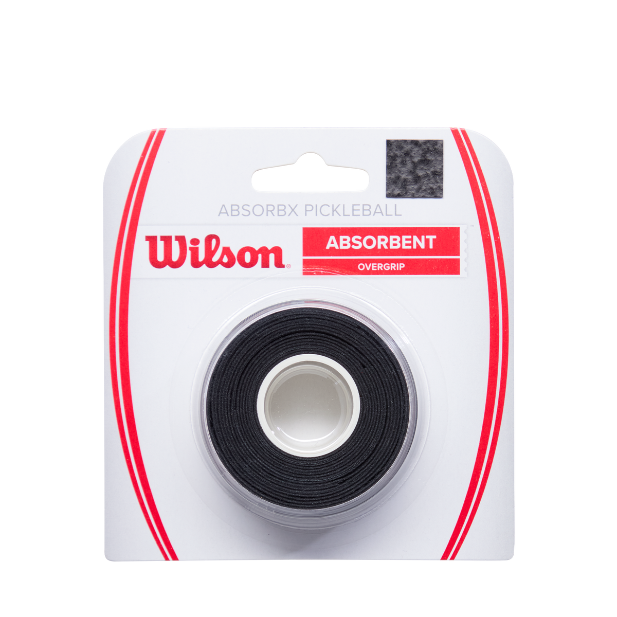 Wilson AbsorbX Pickleball Overgrip 3 Pack, Black - main view