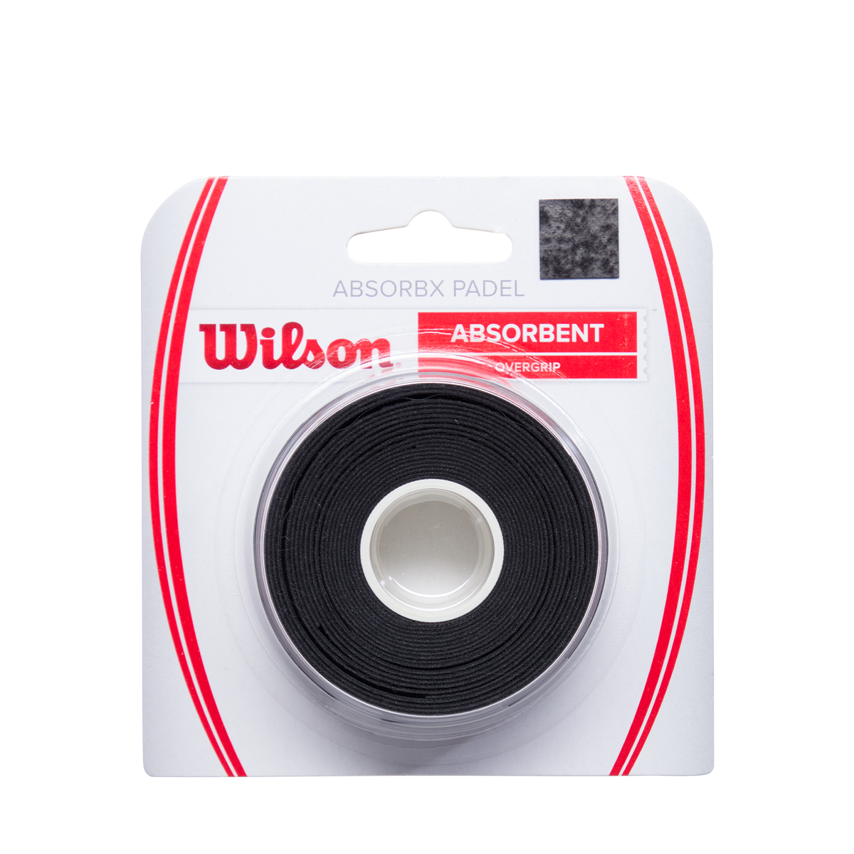 Wilson AbsorbX Padel Overgrip 3 Pack, Black - main view
