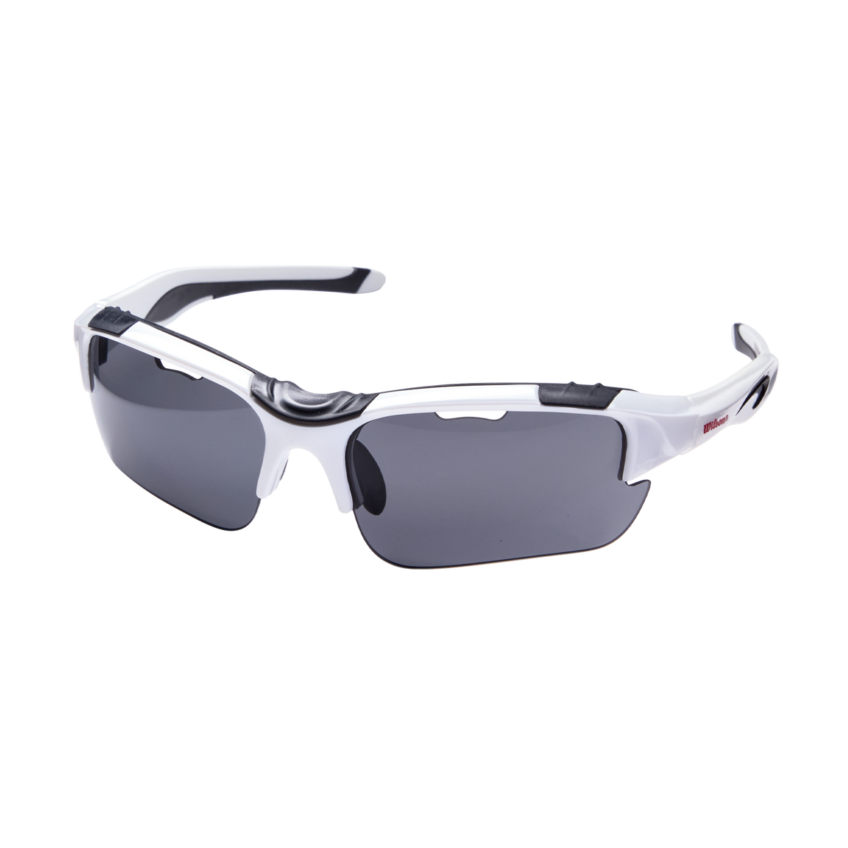 Wilson Pickleball Eyewear, Protective Sports Glasses, White/Black/Red - main view