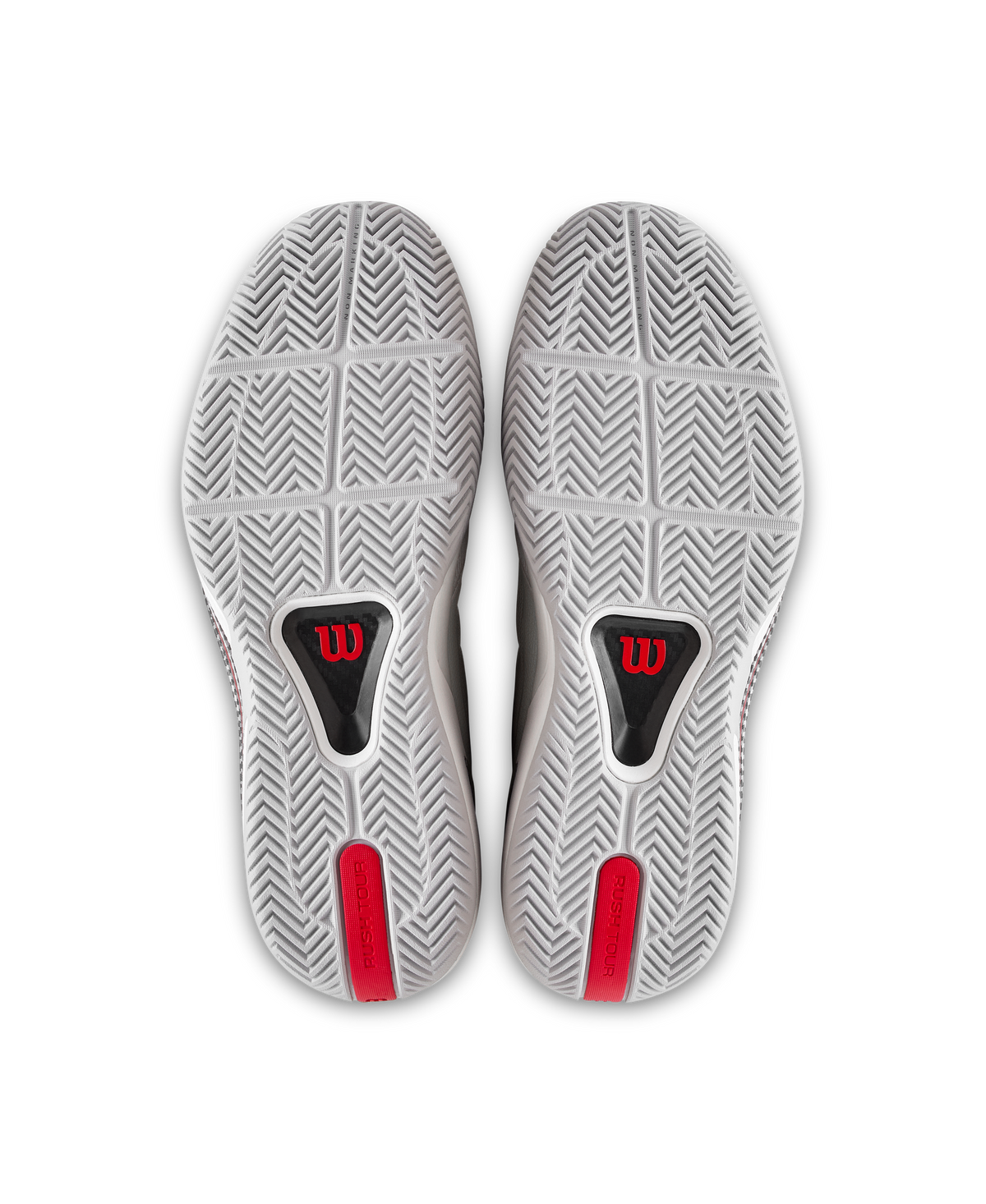 Wilson Rush Tour 5 Mens Tennis Shoes, Bright White/Wilson Red/Microchip - alternate view 7