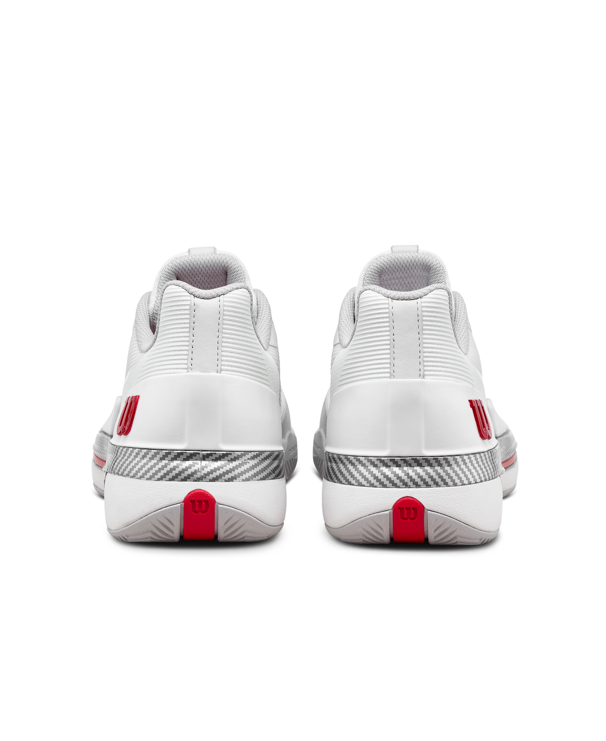 Wilson Rush Tour 5 Mens Tennis Shoes, Bright White/Wilson Red/Microchip - alternate view 5
