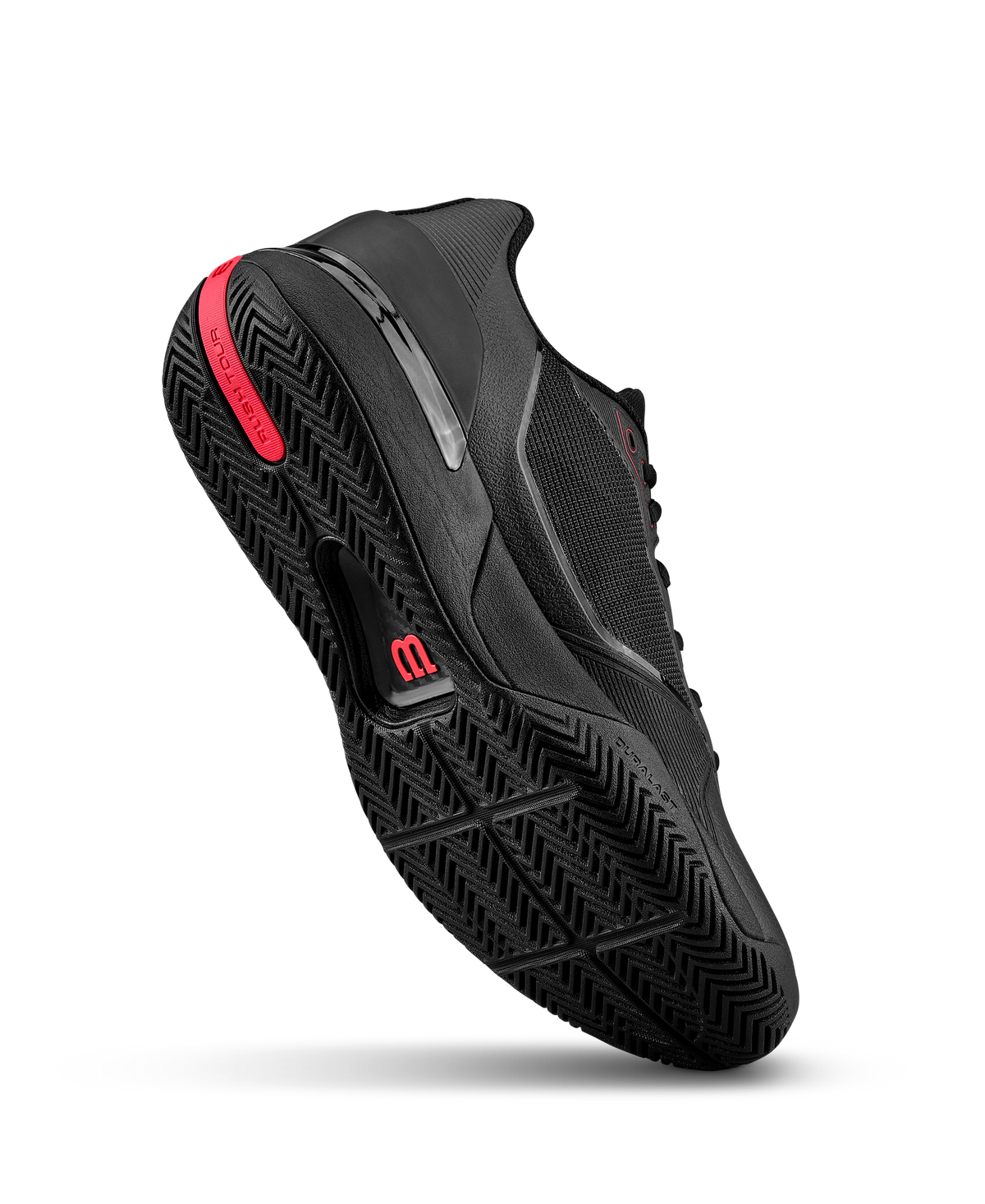 Wilson Rush Tour 5 Mens Tennis Shoes, Black/Wilson Red/Microchip - alternate view 2