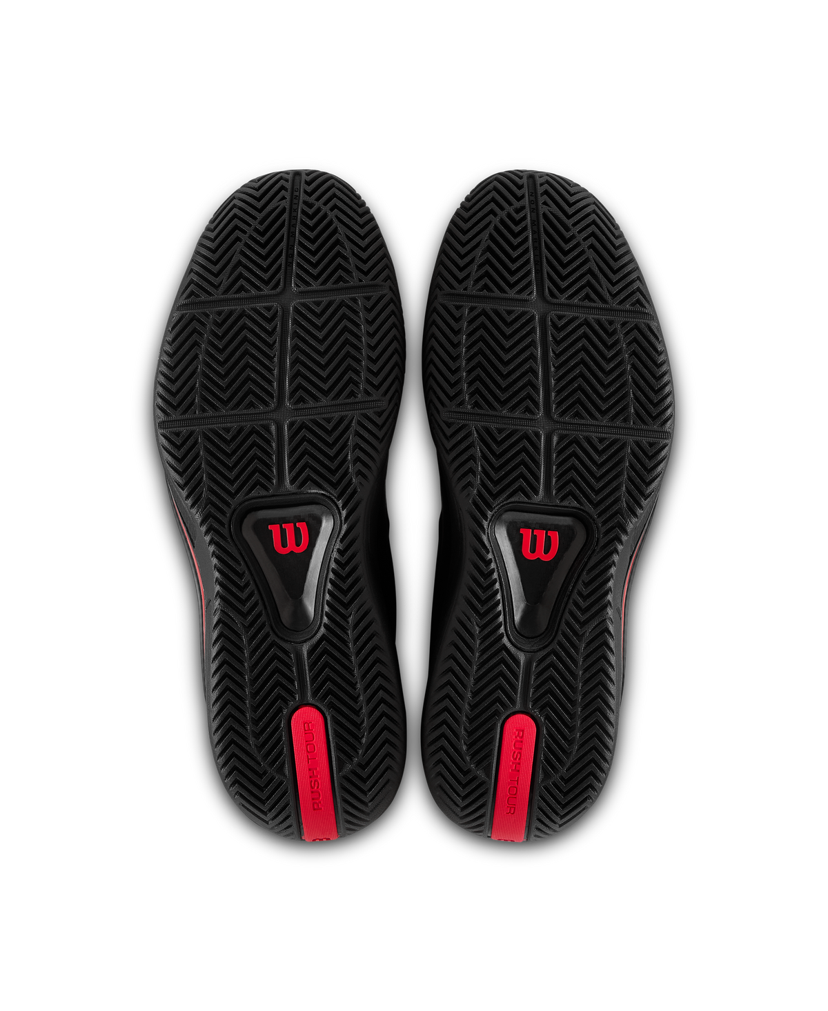 Wilson Rush Tour 5 Mens Tennis Shoes, Black/Wilson Red/Microchip - alternate view 7