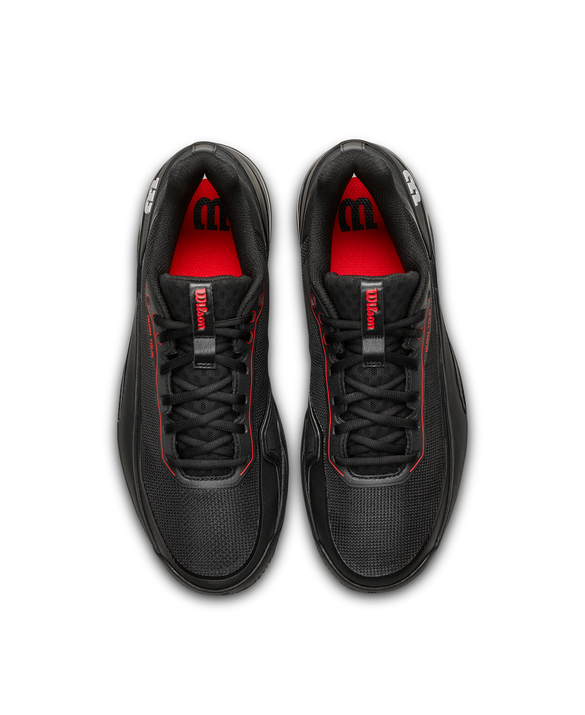 Wilson Rush Tour 5 Mens Tennis Shoes, Black/Wilson Red/Microchip - alternate view 4