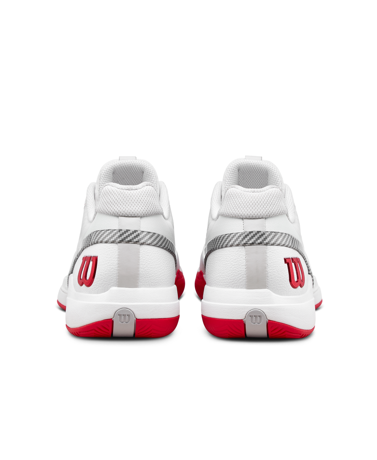 Wilson Rush Pro 5 Mens Tennis Shoes, Bright White/Wilson Red/Microchip - alternate view 4