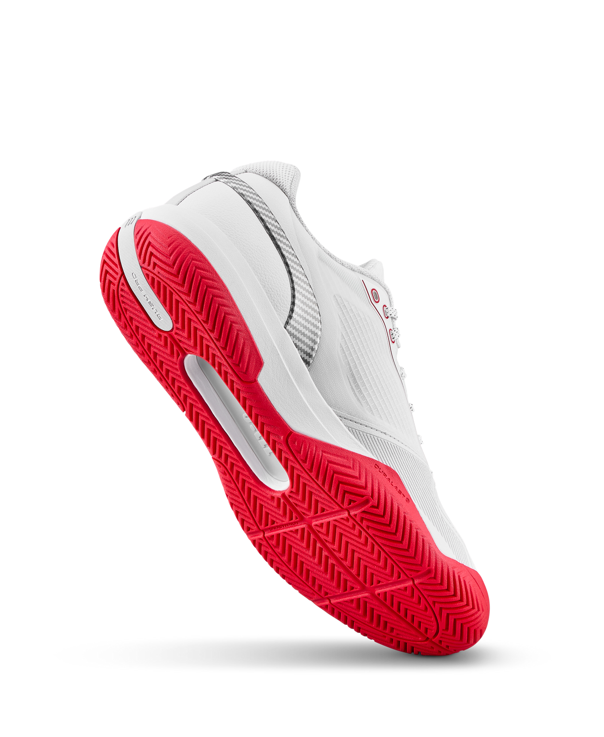 Wilson Rush Pro 5 Mens Tennis Shoes, Bright White/Wilson Red/Microchip - alternate view 1