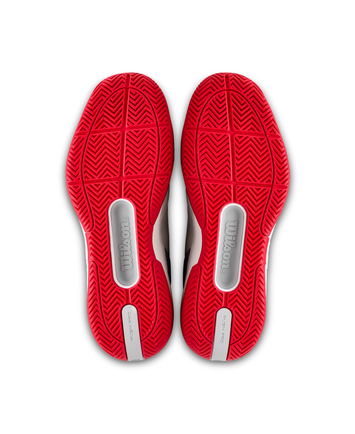 Wilson Rush Pro 5 Mens Tennis Shoes, Bright White/Wilson Red/Microchip - alternate view 6