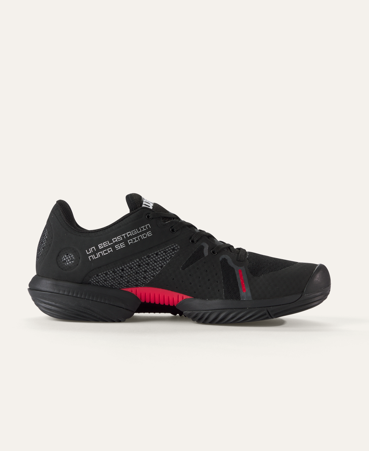 Wilson Bela Pro Mens Padel Shoes, Black/Ebony/Poppy Red - alternate view 2