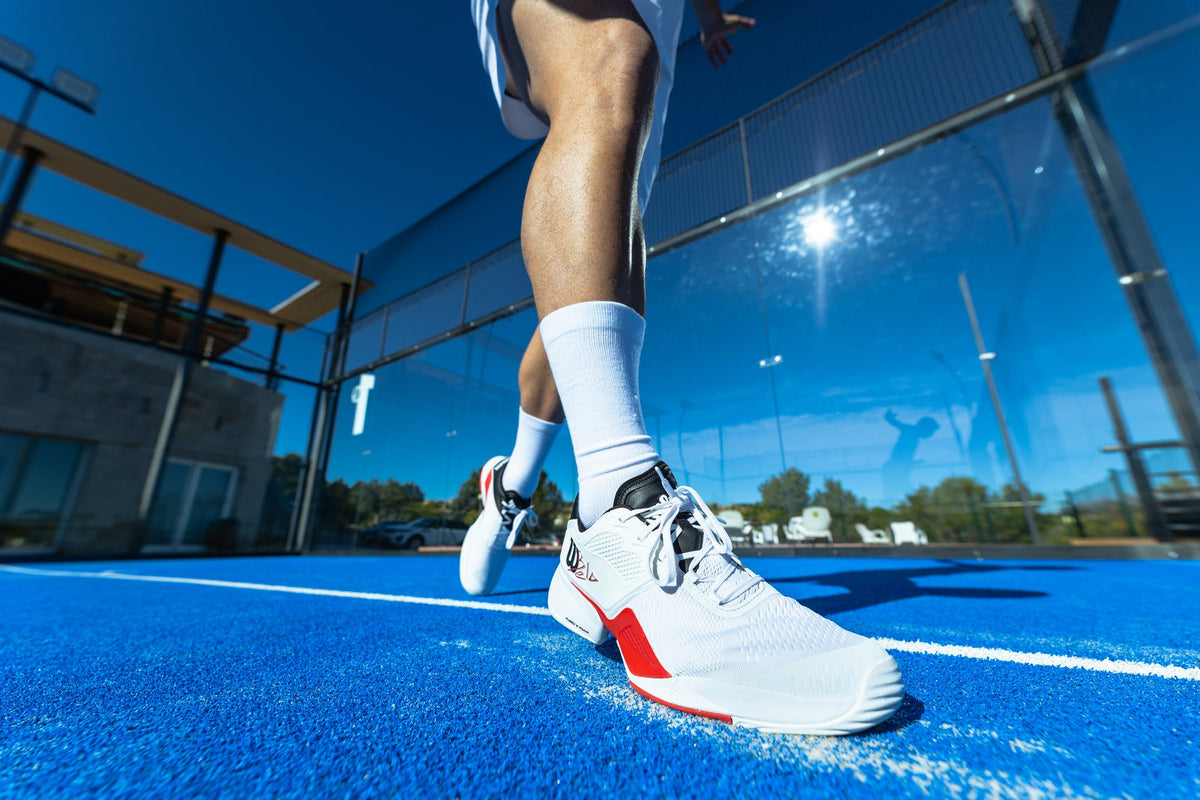 Wilson Bela Tour Mens Padel Shoes, White/Infrared/Black - alternate view 9