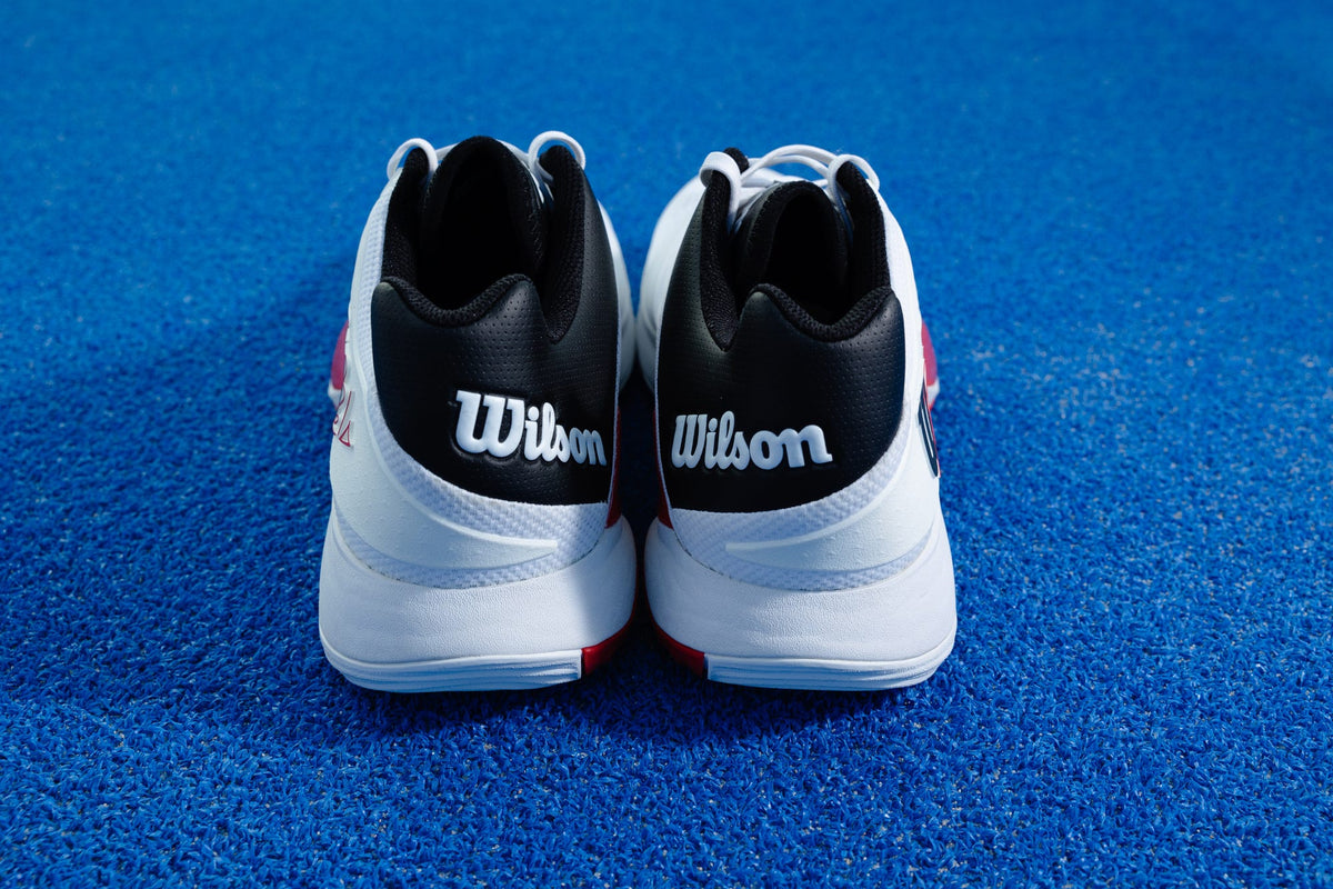 Wilson Bela Tour Mens Padel Shoes, White/Infrared/Black - alternate view 8