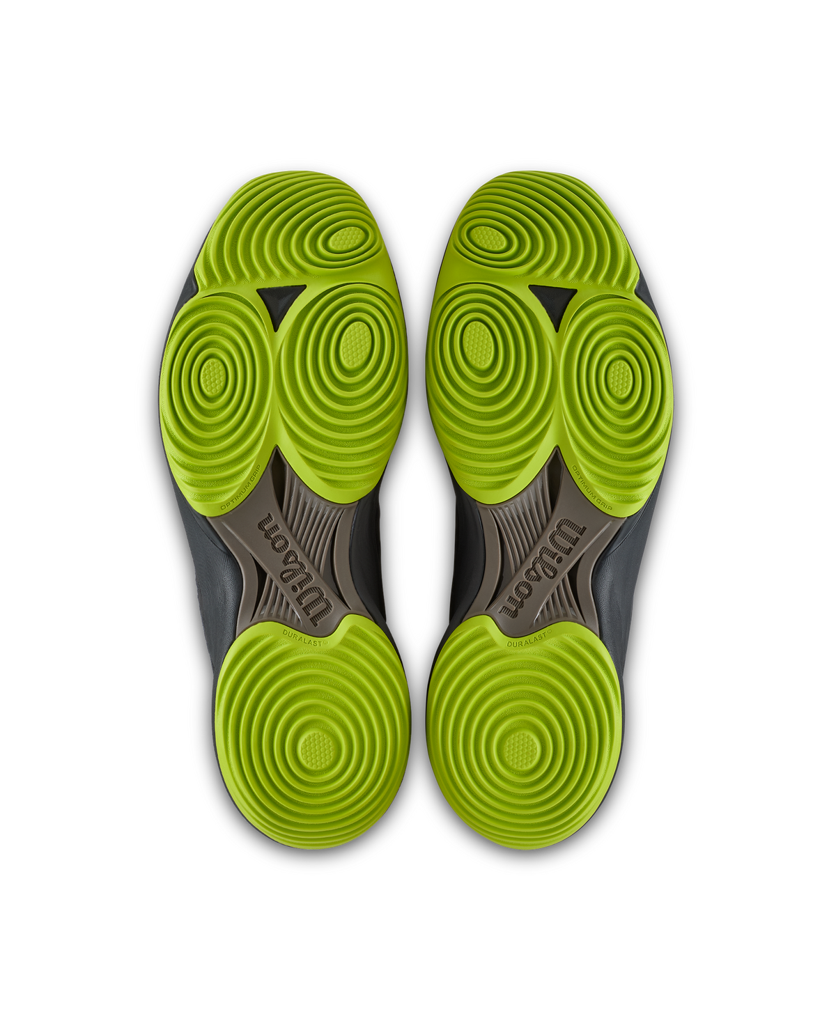Wilson Hurakn Pro Mens Padel Shoes, Black/Lime Green/Falcon - pair view