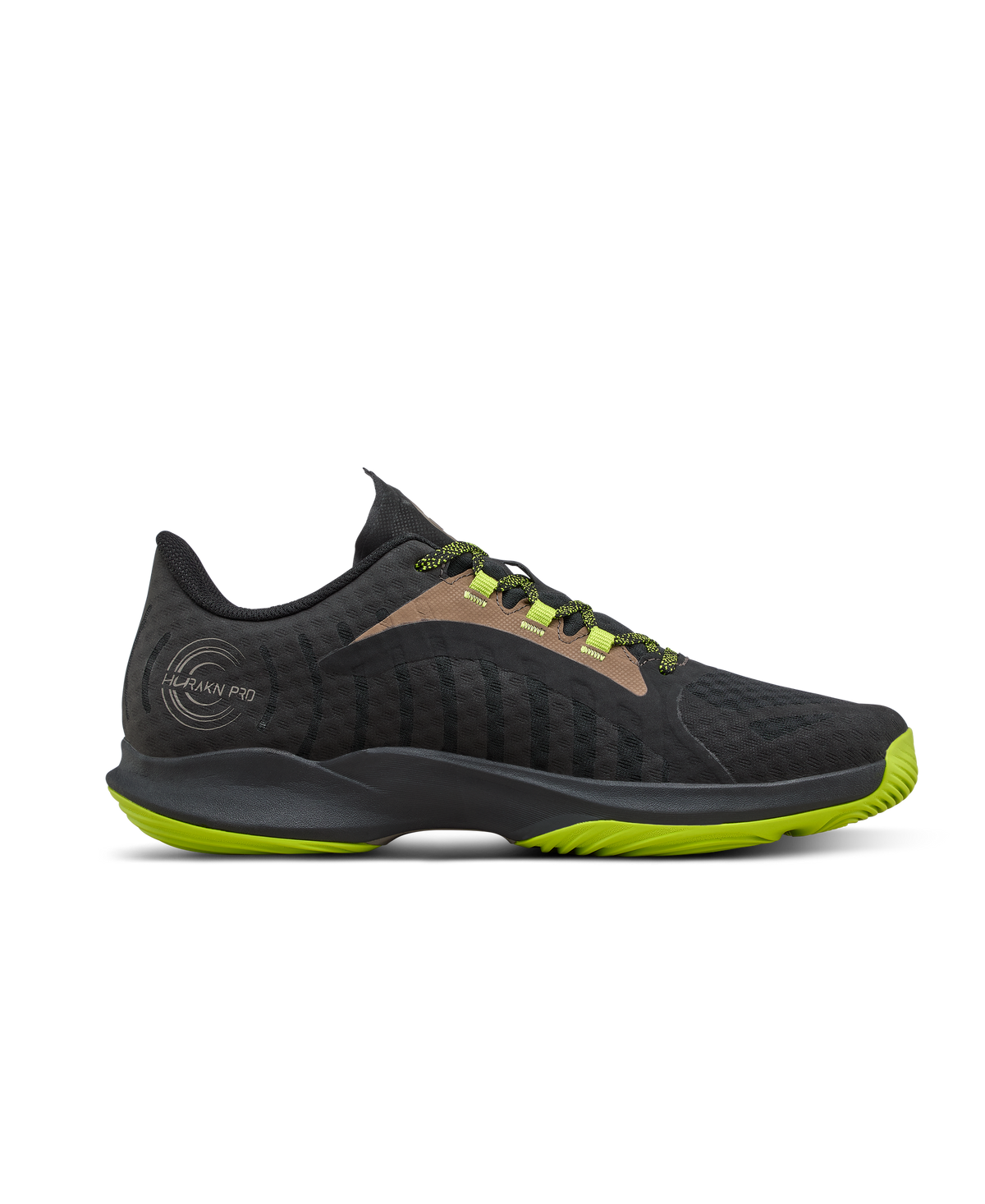 Wilson Hurakn Pro Mens Padel Shoes, Black/Lime Green/Falcon - alternate view 1