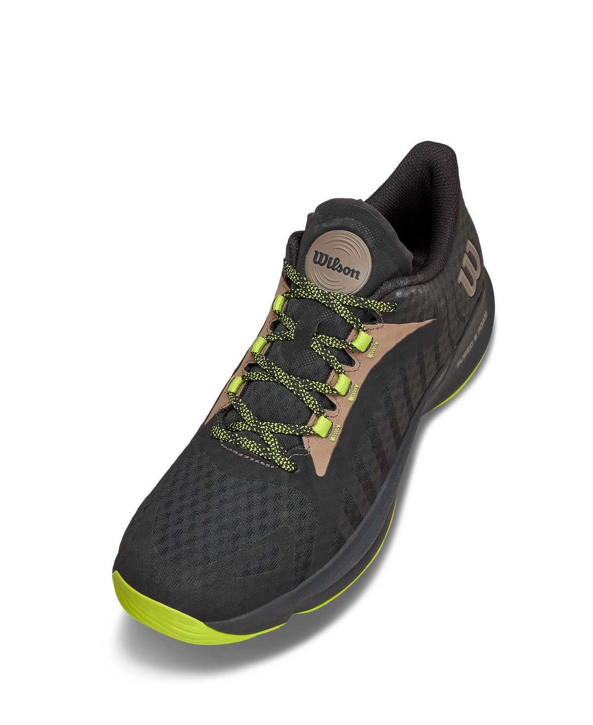 Wilson Hurakn Pro Mens Padel Shoes, Black/Lime Green/Falcon - alternate view 2