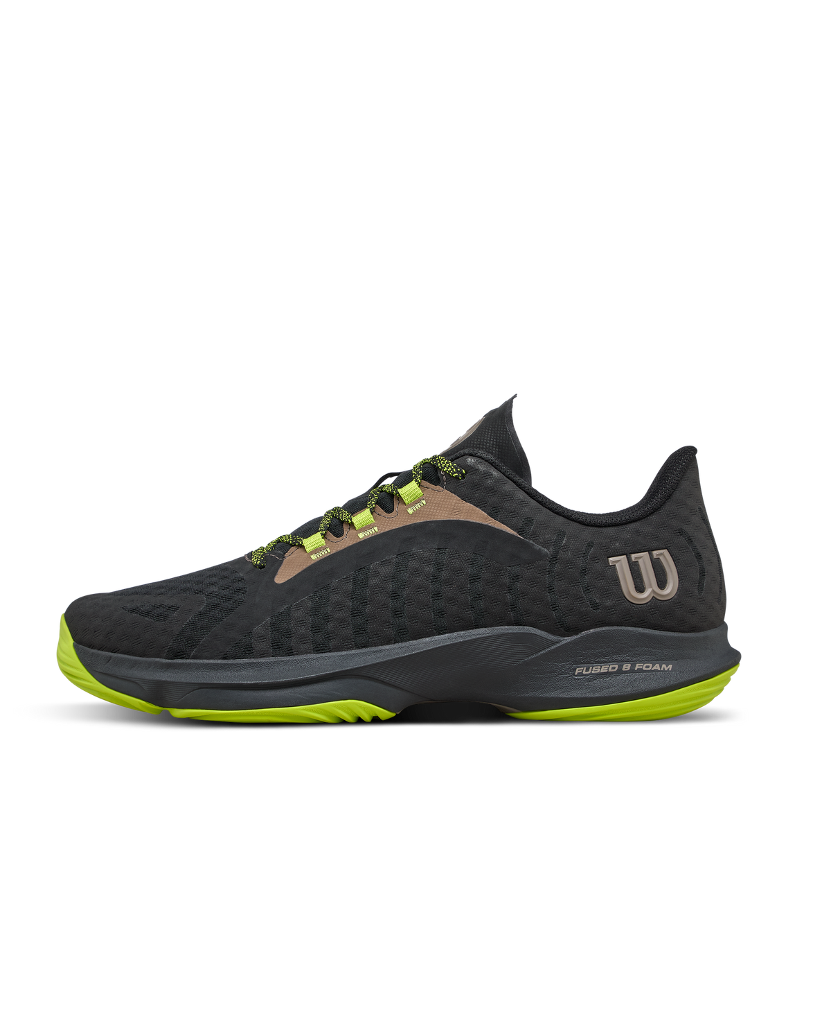 Wilson Hurakn Pro Mens Padel Shoes, Black/Lime Green/Falcon - main view
