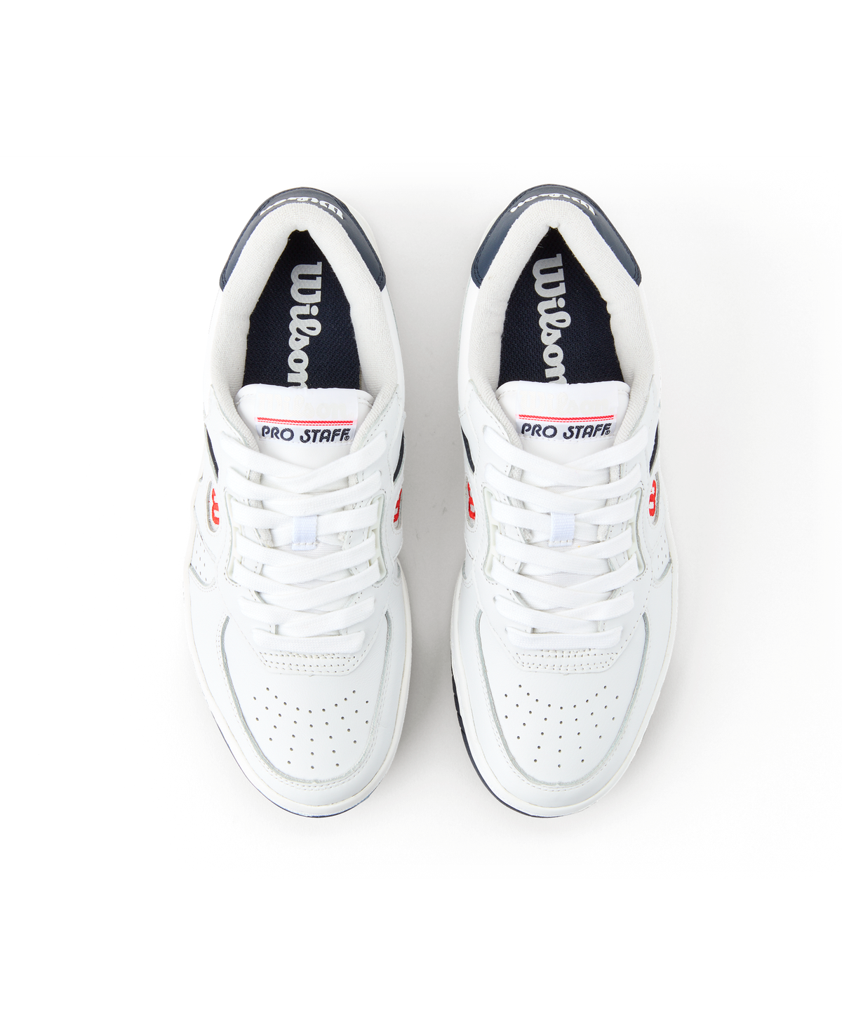 Wilson Pro Staff 87 Unisex Tennis Shoes, White/Navy Blazer/Infrared - alternate view 3