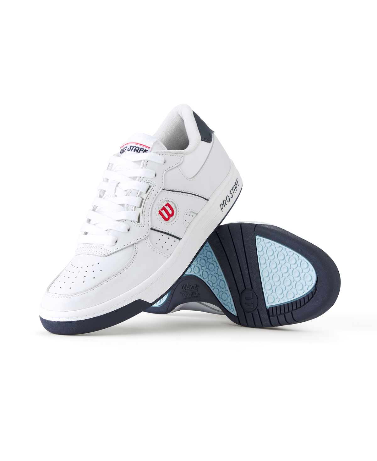 Wilson Pro Staff 87 Unisex Tennis Shoes, White/Navy Blazer/Infrared - alternate view 4
