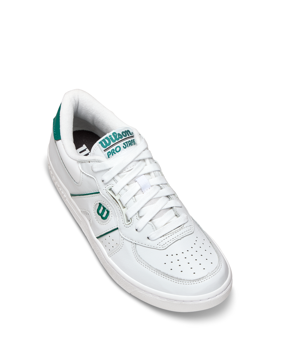 Wilson Pro Staff 87 Unisex Court Sneakers, White/White/Aventurine - alternate view 3