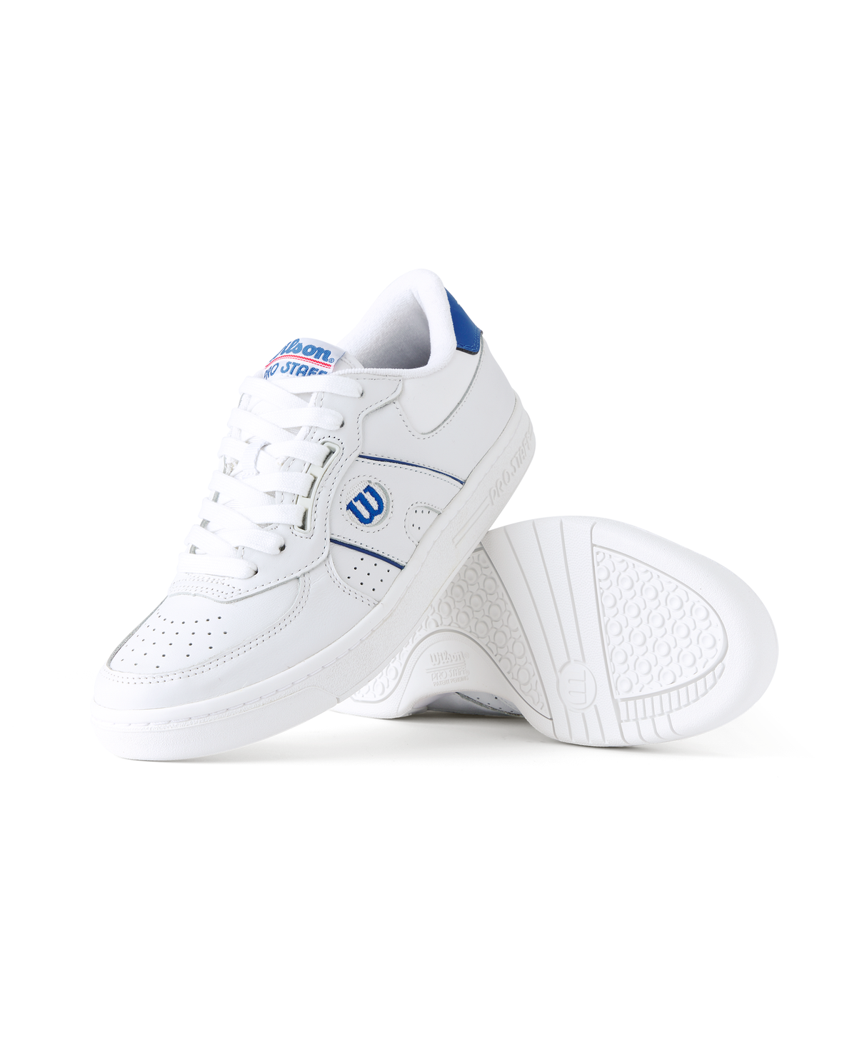 Wilson Pro Staff 87 Unisex Court Sneakers, White/White/Deja Vu Blue - alternate view 4