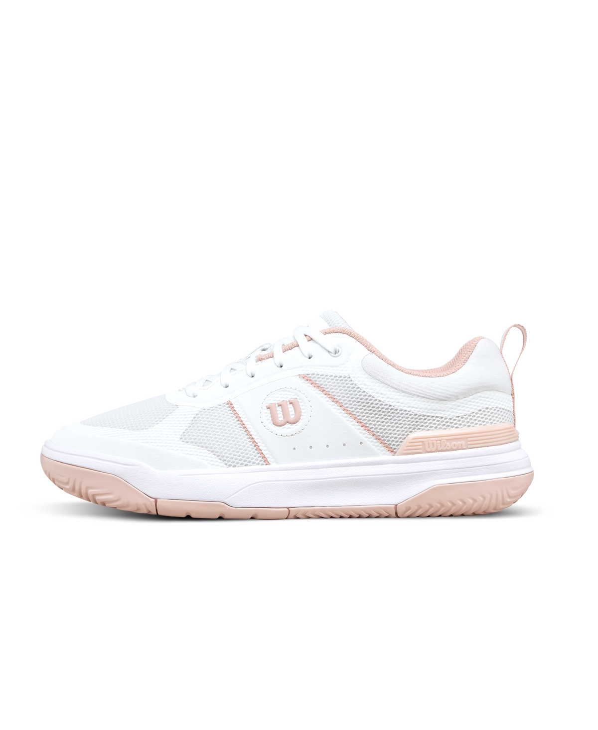 Wilson Pickle Pro Womens Pickleball Shoes, White/White/Cameo Rose - main view