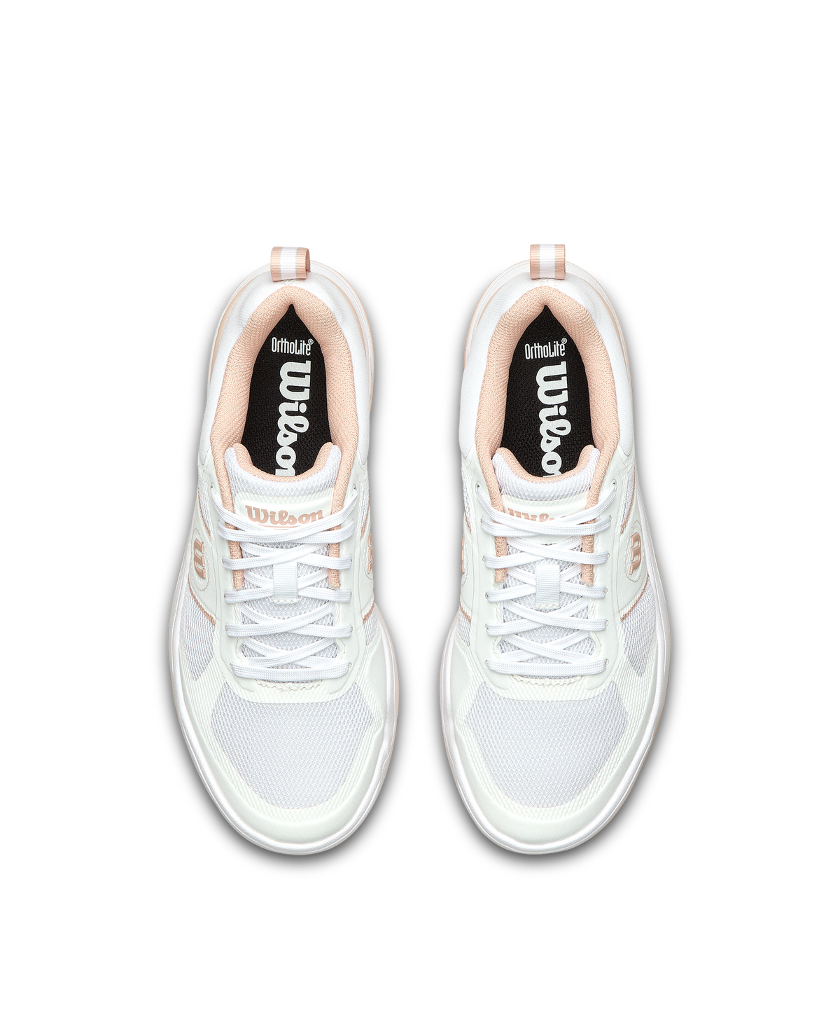 Wilson Pickle Pro Womens Pickleball Shoes, White/White/Cameo Rose - alternate view 4