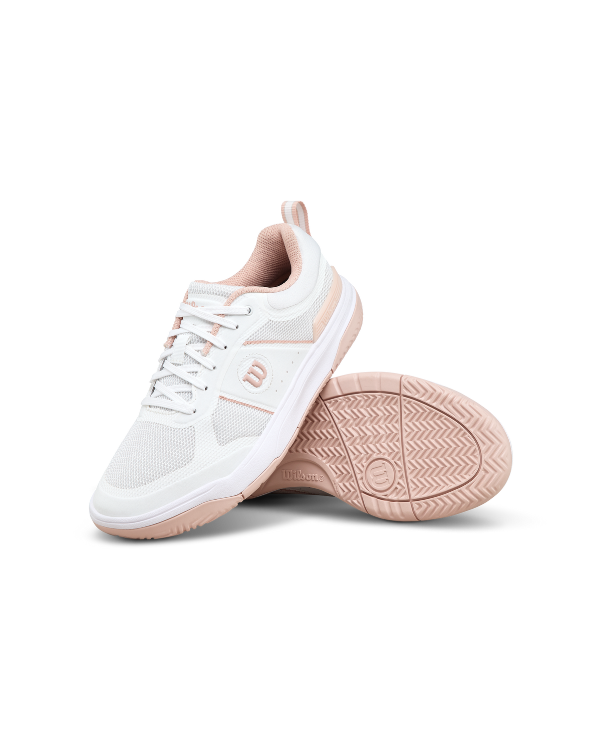 Wilson Pickle Pro Womens Pickleball Shoes, White/White/Cameo Rose - alternate view 7