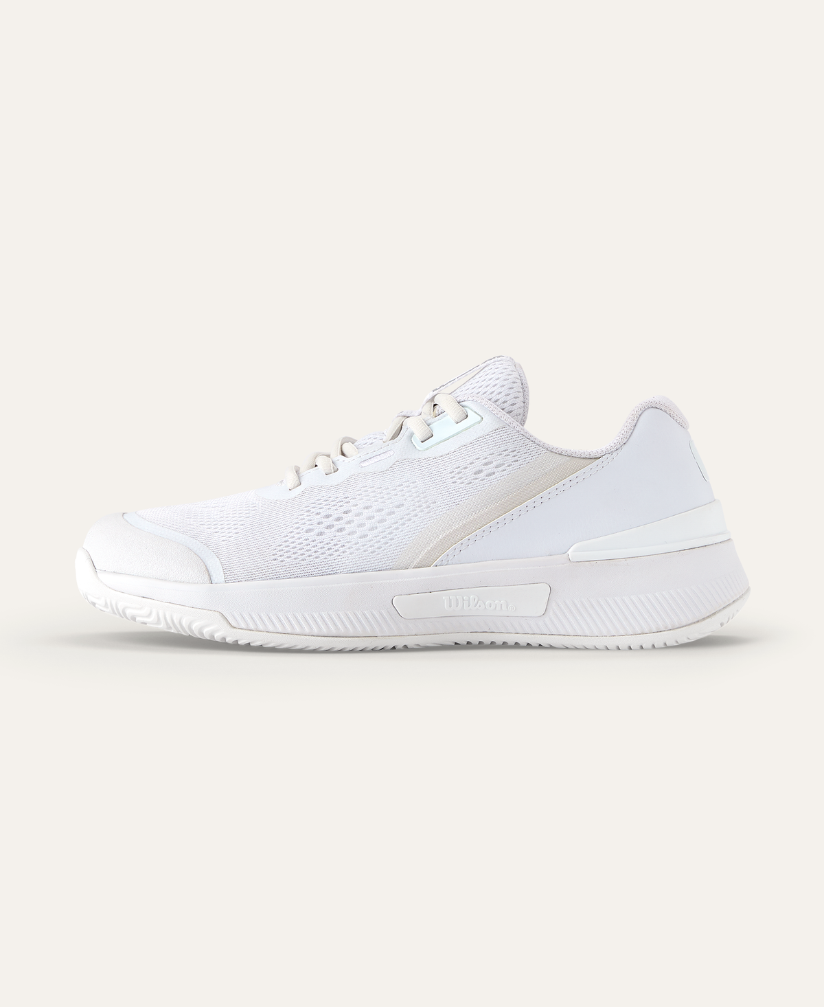 Wilson Intrigue Pro Womens Tennis Shoes, White/White/Silver - main view