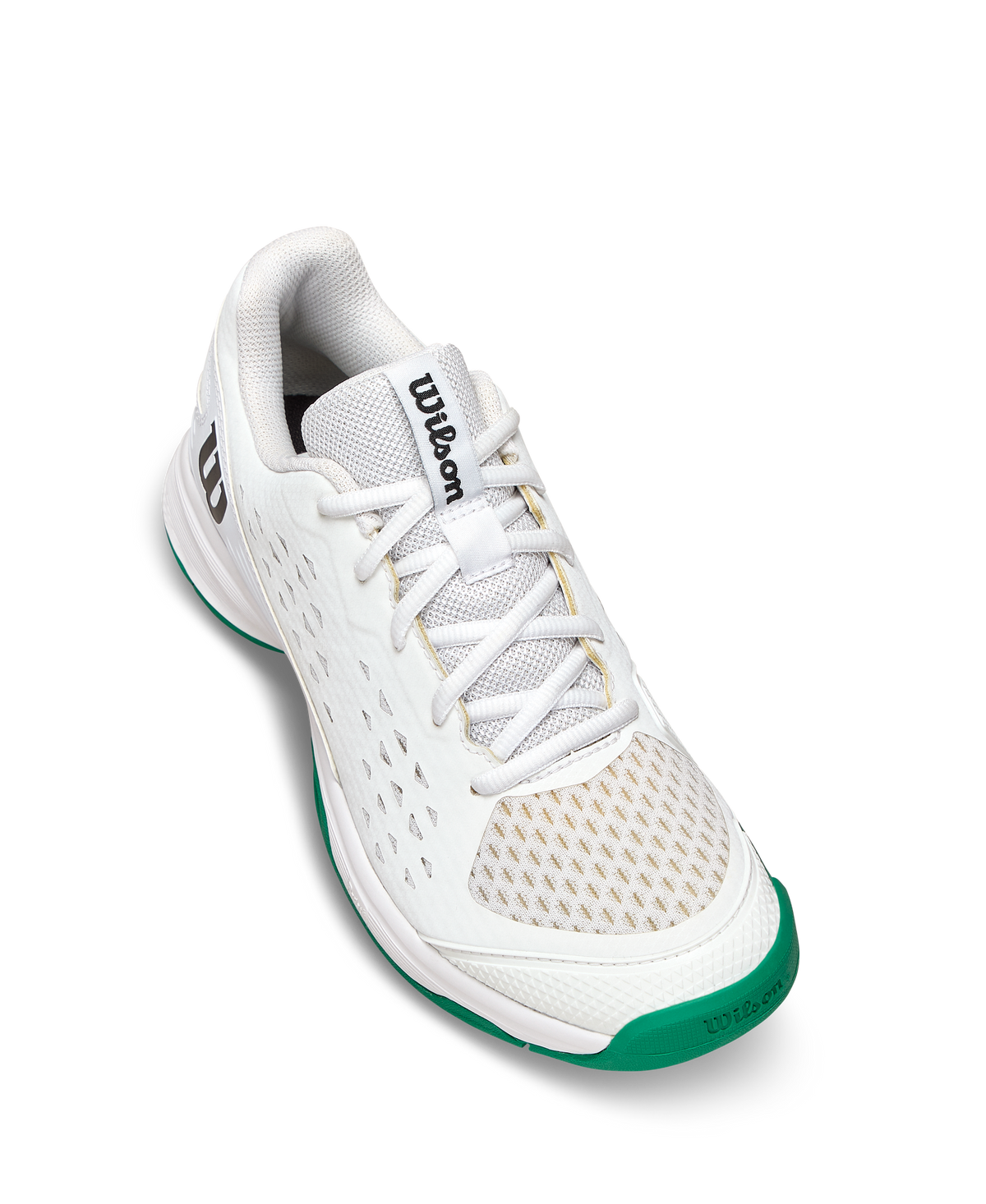 Wilson Rush Pro L Junior Tennis Shoes, White/Bosphorus - alternate view 3
