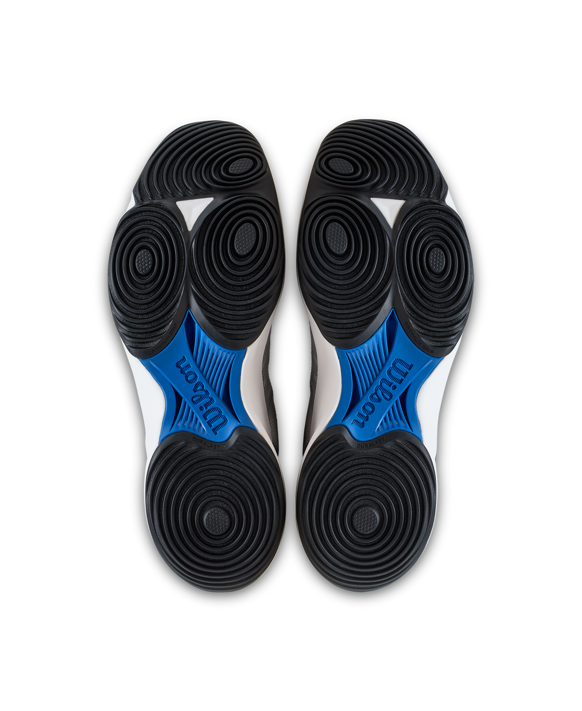 Wilson Hurakn Pro V2 Mens Padel Shoes, White/Deja Vu Blue/Black - pair view