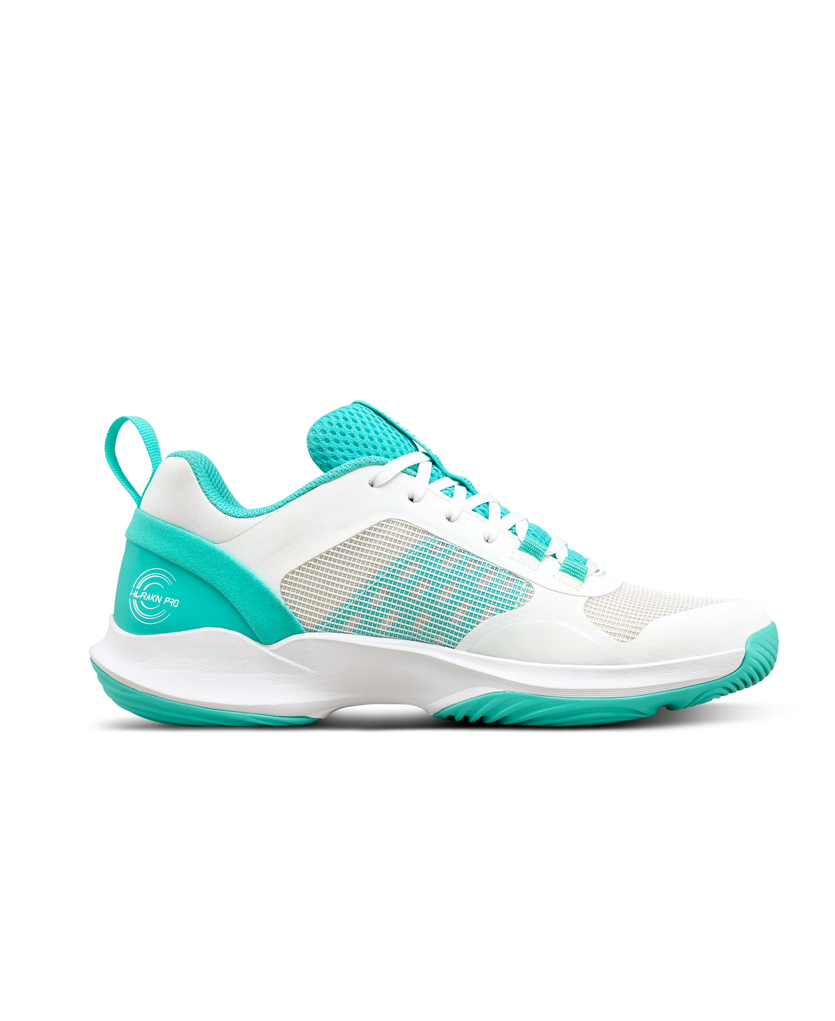 Wilson Hurakn Pro V2 Womens Padel Shoes, White/Turquoise - alternate view 1