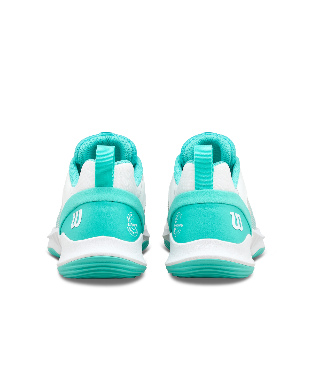Wilson Hurakn Pro V2 Womens Padel Shoes, White/Turquoise - alternate view 5