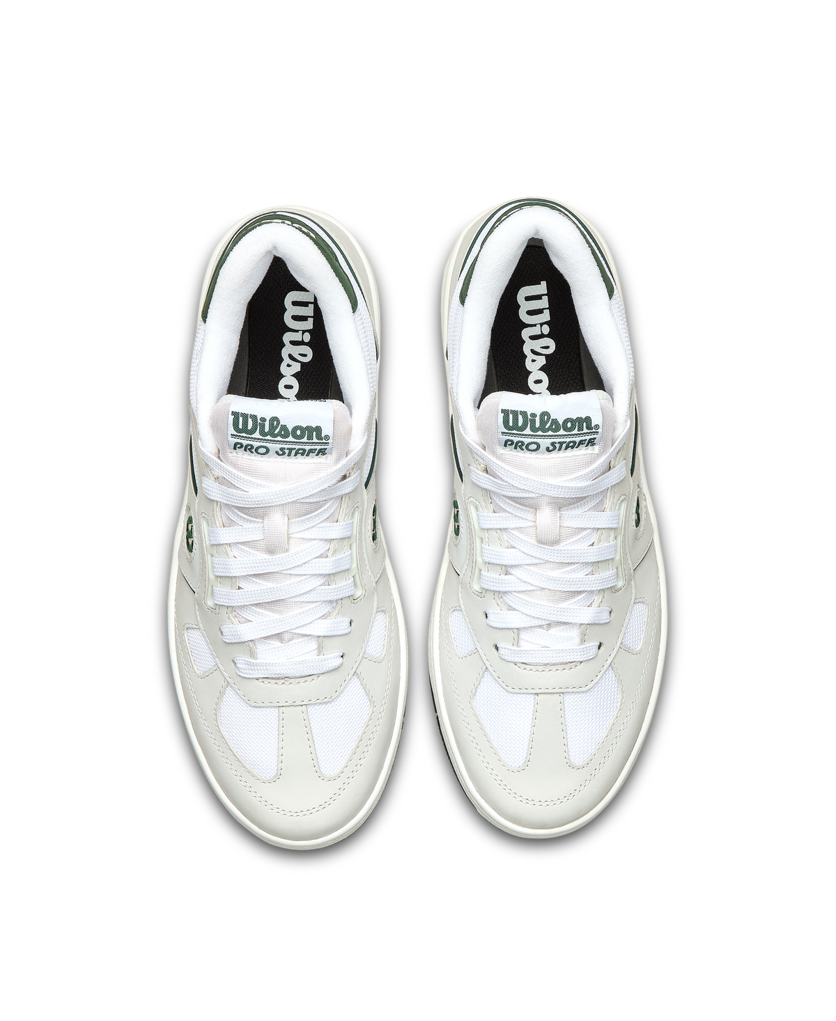 Wilson Pro Staff 87 Mid Mens Tennis Shoes, White/White/Sycamore - alternate view 4